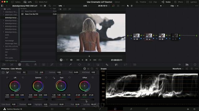 How to use Cinematic LUTs in Davinci Resolve 18 (Cinematic LUT) смотреть онлайн