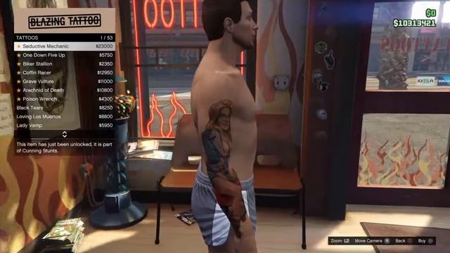 GTA ONLINE - ALL NEW TATTOOS - CUNNING STUNTS DLC смотреть онлайн