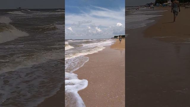 Красивые песчанные пляжи Азовского моря в станице Голубицкая смотреть онлайн