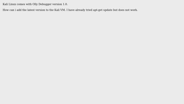 Kali Linux OllyDBG update to latest version смотреть онлайн