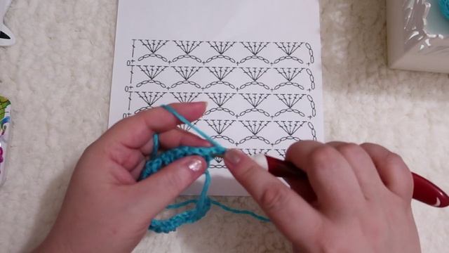 ШИКАРНЫЙ УЗОР КРЮЧКОМ. УЧИМСЯ ВЯЗАТЬ ПО СХЕМЕ.