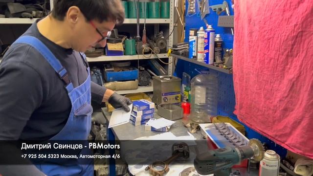 Инструкция №2 по сборке мотора VOLVO 2,5t - установка поршней. смотреть онлайн