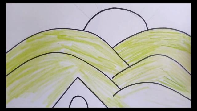 How to draw a tent in the mountains. Как нарисовать палатку в горах. смотреть онлайн