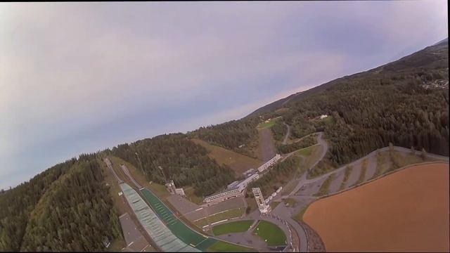 Lillehammer Olympic Ski Jumps, Norway, Aerial, Runcam Split 2, Deshaker смотреть онлайн