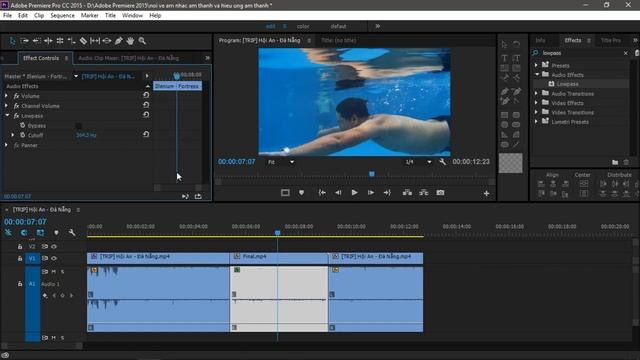 [Premiere] How to underwater audio sound effect hiệu ứng âm thanh khi micro camere ở dưới nước смотреть онлайн