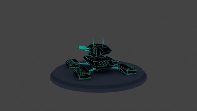 Wireframe Tank Render смотреть онлайн
