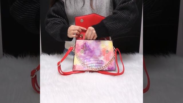 tie dye pu leather handbags fashion women bag смотреть онлайн