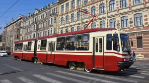 Трамваи осеннего Петербурга на 58 маршруте
