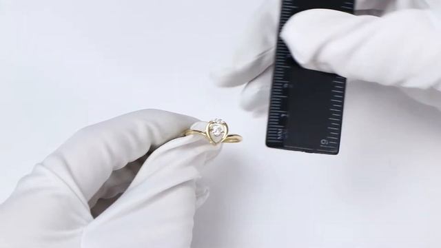 Золотое кольцо ТД Эстет с танцующим фианитом 01К1311864Р смотреть онлайн