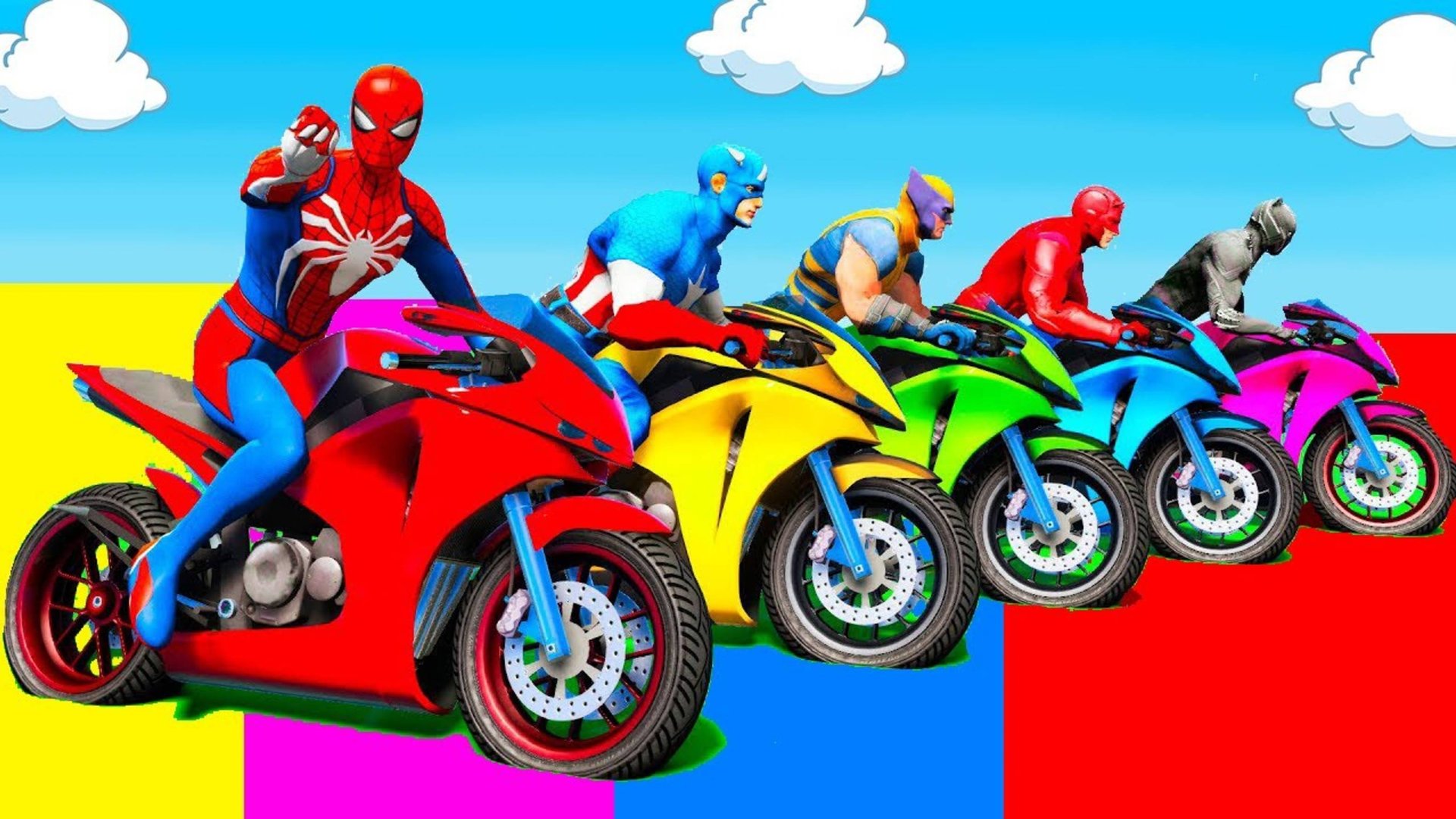 SPIDER MAN_on Motorcycle In Spiral Bridge Stunt Rid 🚴🏻