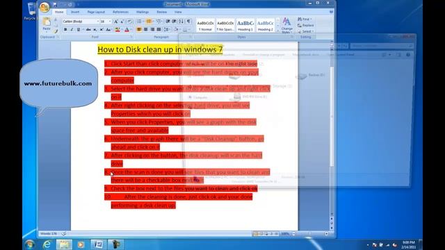 How to do a Disk Cleanup - Windows 7 смотреть онлайн