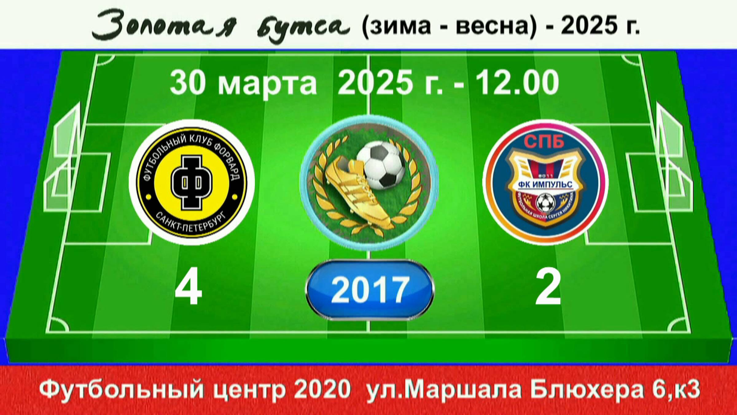 30 марта - 12.00, Форвард - Импульс (син.). 2017 гр. Полная версия. смотреть онлайн