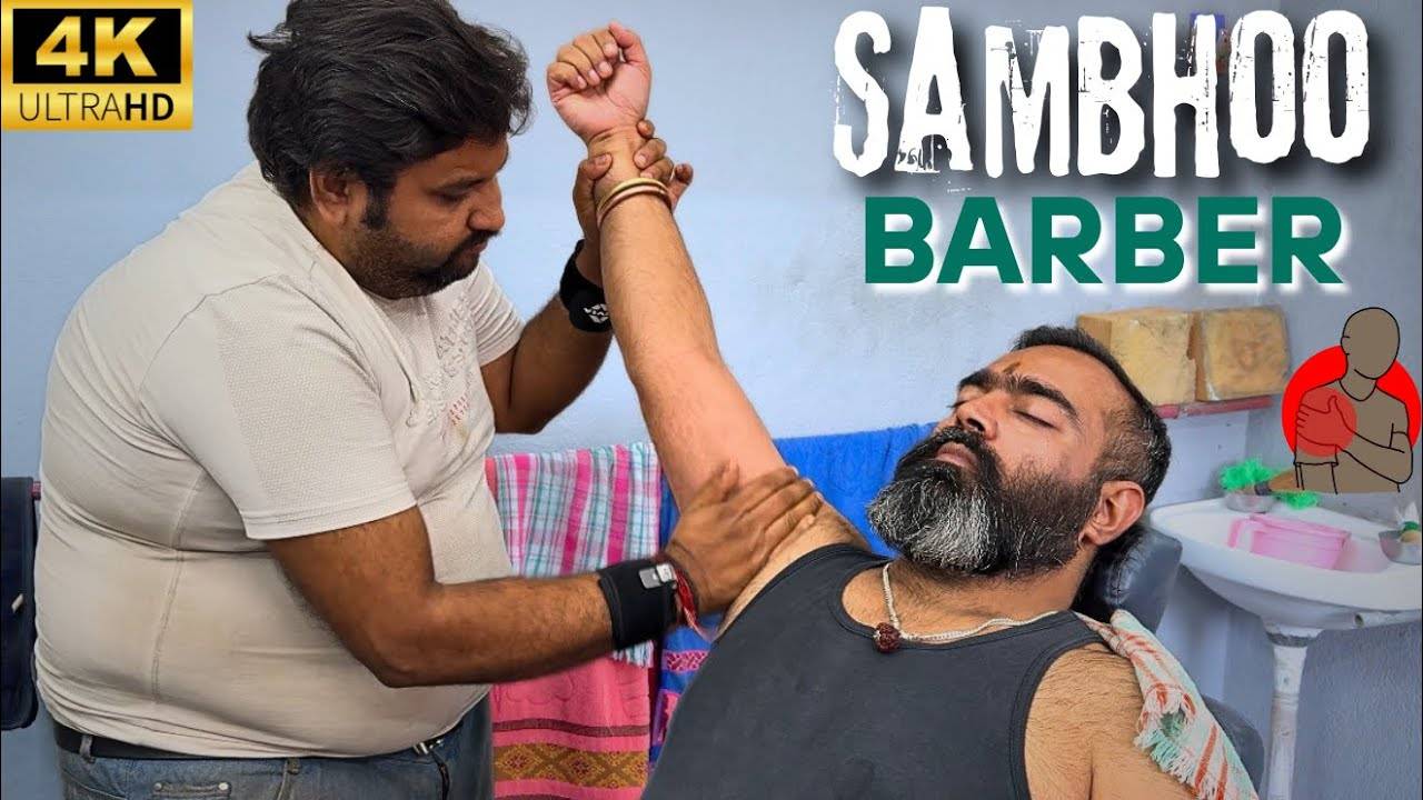 Legend Sambhoo Barber ｜ ASMR Shoulder Massage with unique massage techniques смотреть онлайн