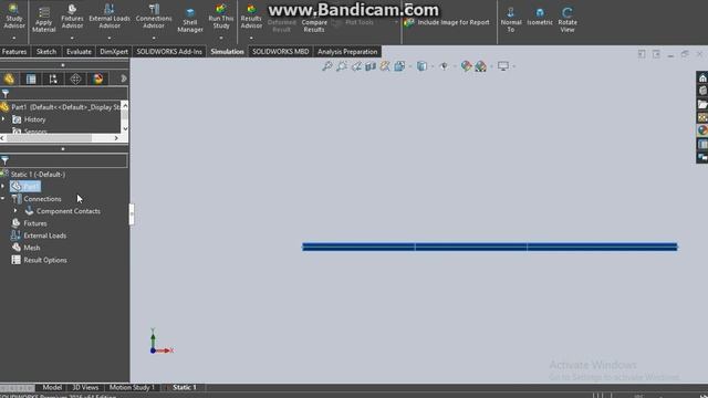 Uniformally distributed load and point load on beam--Solidworks simulation #fyp смотреть онлайн