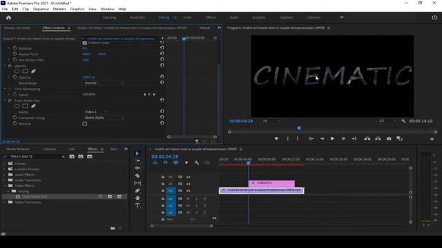 HOW TO PLACE A VIDEO INSIDE TEXT IN ADOBE PREMIERE PRO 2021.HOW TO TEXT IN VIDEO IN PREMIERE PRO. смотреть онлайн