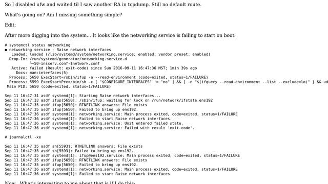 Ubuntu: IPv6 default route lost after 30 minutes смотреть онлайн