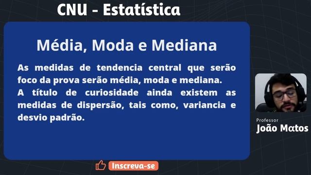 CNU BLOCO 8 - Estatística(Média, Moda e Mediana) - MATEMÁTICA смотреть онлайн