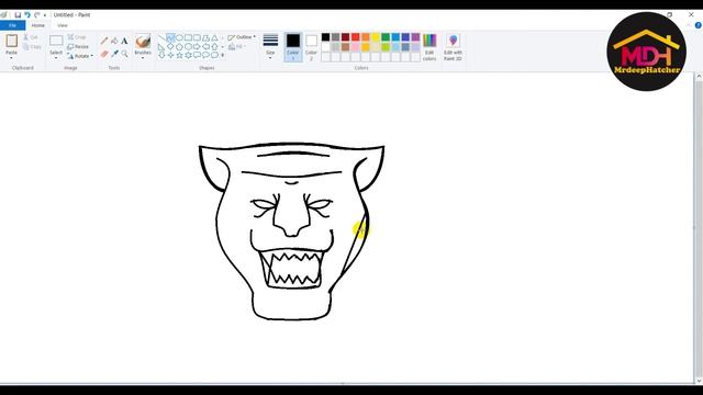 How to Draw - JAGUAR -in computer| Microsoft Paint Tutorial | Computer Drawing смотреть онлайн