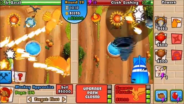 Bloons TD Battles ALL Wizard Challenge!! Phoenix Power! How Far can we go смотреть онлайн