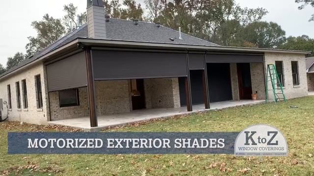Exterior Motorized Sun Shades from K to Z Window Coverings смотреть онлайн