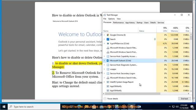 Disable/delete Outlook in Windows 10 (2020 Tips) смотреть онлайн