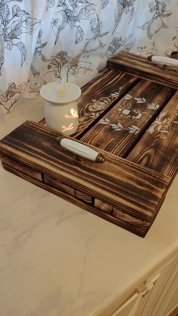 Поднос из деревянных обрезков. смотреть онлайн