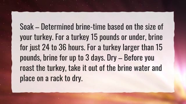 How long should you brine a 15 pound turkey? смотреть онлайн