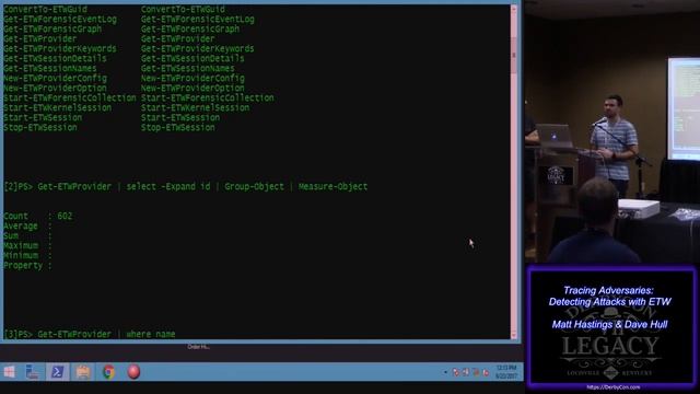 S25 Tracing Adversaries Detecting Attacks with ETW Matt Hastings Dave Hull смотреть онлайн