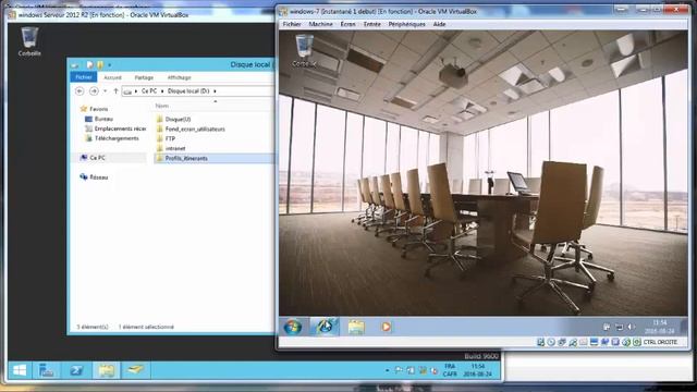 Configuration serveur 2012 R2 Joindre client windows7 au domaine et test смотреть онлайн