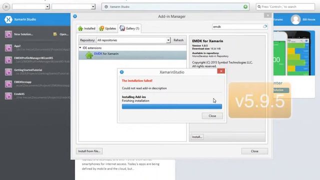 EMDK for Xamarin - Installl Xamarin Studio Add-in смотреть онлайн