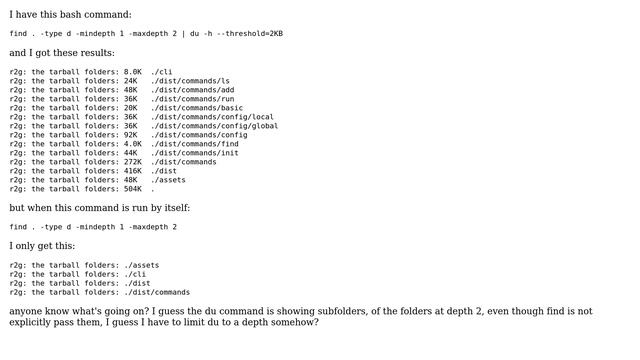 Unix & Linux: find command sends subfolders even with maxdepth having value of 2? смотреть онлайн