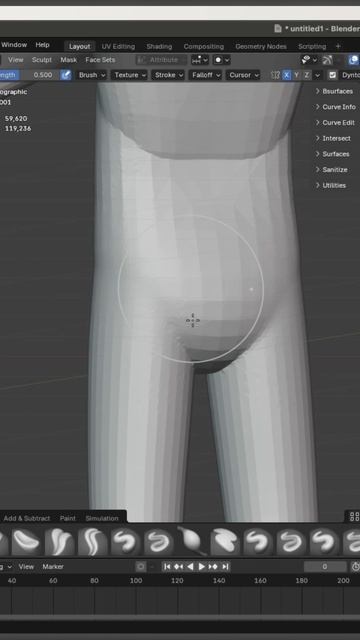 🔧 Детализация после сшивки: как работаю с Dyntopo смотреть онлайн