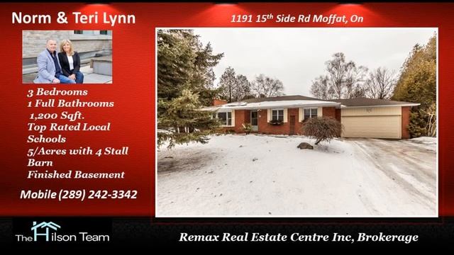 Milton Real Estate 3 bedroom bungalow with finished basement on 5 acres of land L0P 1J0 смотреть онлайн