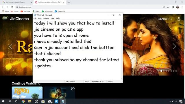 Install jio cinema app on pc (only windows 10) #jio #jiocinema смотреть онлайн