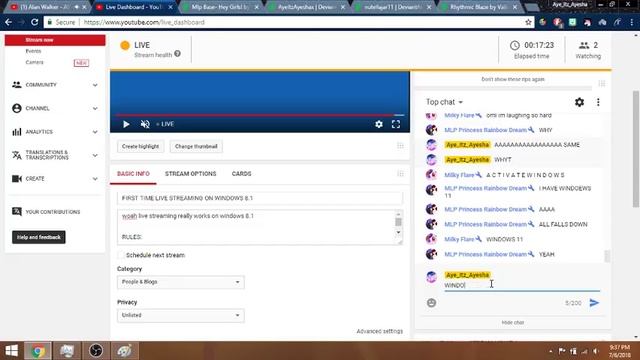FIRST TIME LIVE STREAMING ON WINDOWS 8.1 смотреть онлайн
