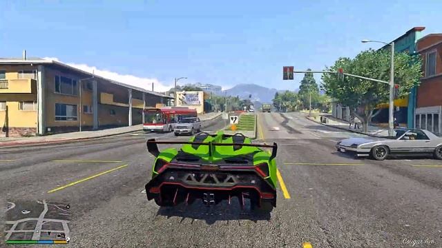 GTA 5 Lamborghini Veneno Roadster Green MOD Supercar Videogameplay PC смотреть онлайн