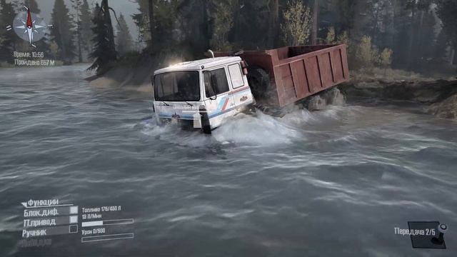 Spintires Mudrunner: МАЗ-6317 6X6 смотреть онлайн