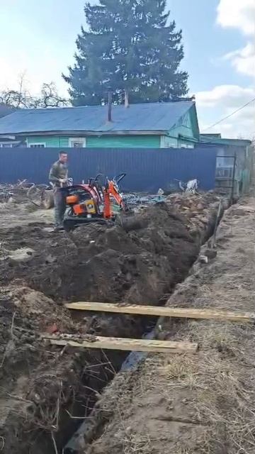 Работа мини экскаватора Т-800 (А23М-01-10NEW)