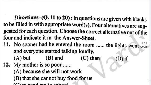 ENGLISH PRACTICE SET PREVIOUS YEAR FOR COMPETITIVE смотреть онлайн