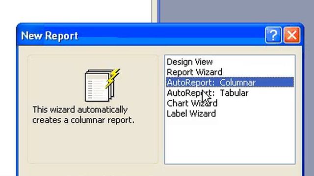 Microsoft Office Access 2003 Create a report using AutoReport смотреть онлайн