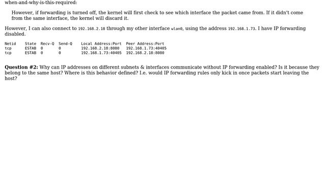 Connection between subnets on different interfaces without IP forwarding смотреть онлайн