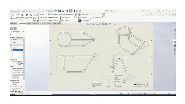 FTMB Frame Neck & Assy Dwg Tube Demo8 SolidWorks смотреть онлайн