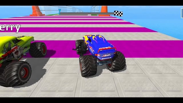 monster truck stunt - car game mega ramp android gameplay смотреть онлайн