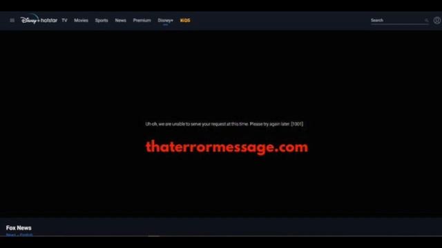 Unable to serve your request [1001] (Disney Hotstar) смотреть онлайн