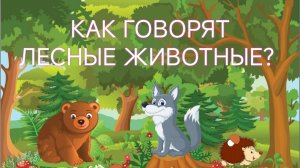 Как говорят животные? Учим лесных животных. Развивайка для малышей Развивающие и обучающие мультики