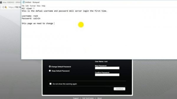 Quickly Login to iDRAC Dell Server with Default username and Password
