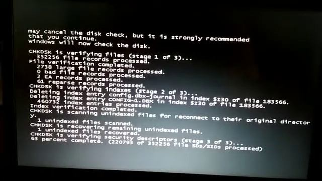 CHKDSK Command And Verifying Files
