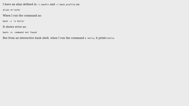 Unix & Linux: aliases do not work in bash - login shell смотреть онлайн