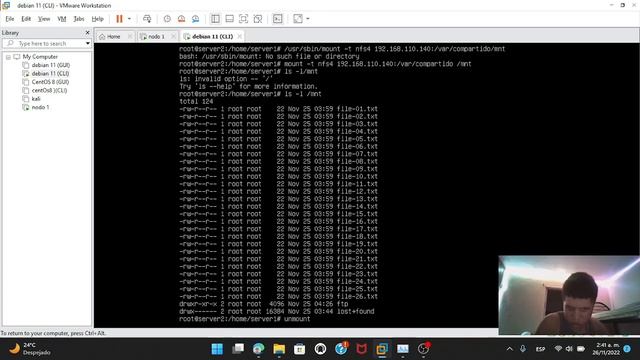 4.6 Experiment 13-8 file sharing en Debian 11 смотреть онлайн