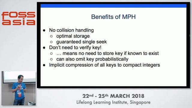 Indeed MPH: Fast and Compact Immutable Key-Value Stores- Alex Shinn- FOSSASIA 2018 смотреть онлайн